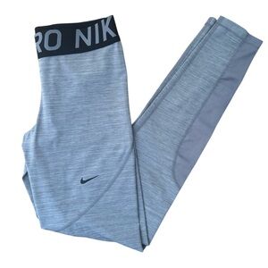 🩶 Nike Pro Dri-FIT Gray Training Leggings | Size M